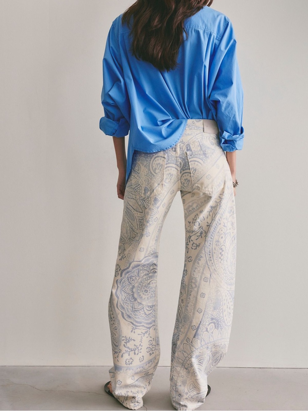 Free People Fable Printed Twisted Jean - Picture 6 of 7